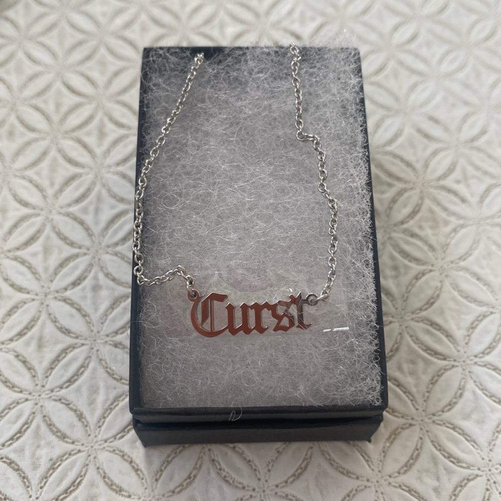 Curst Kosmetics Silver Necklace Halloween Witchy Gothic‎